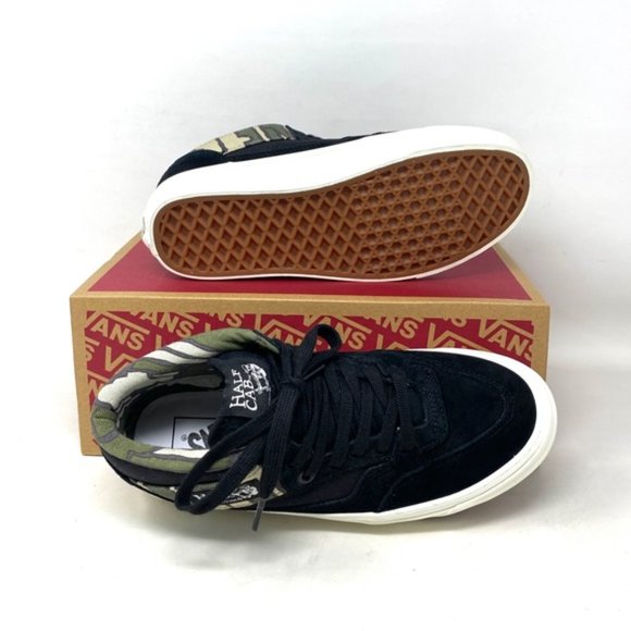 VANS Half Cab 33 DX Shoes Mid Black Camo Suede Skate Sneakers Women VN0A5KX6Y28 - Picture 6 of 11
